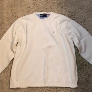 Tommy Hilfiger Men’s White Crewneck Sweater